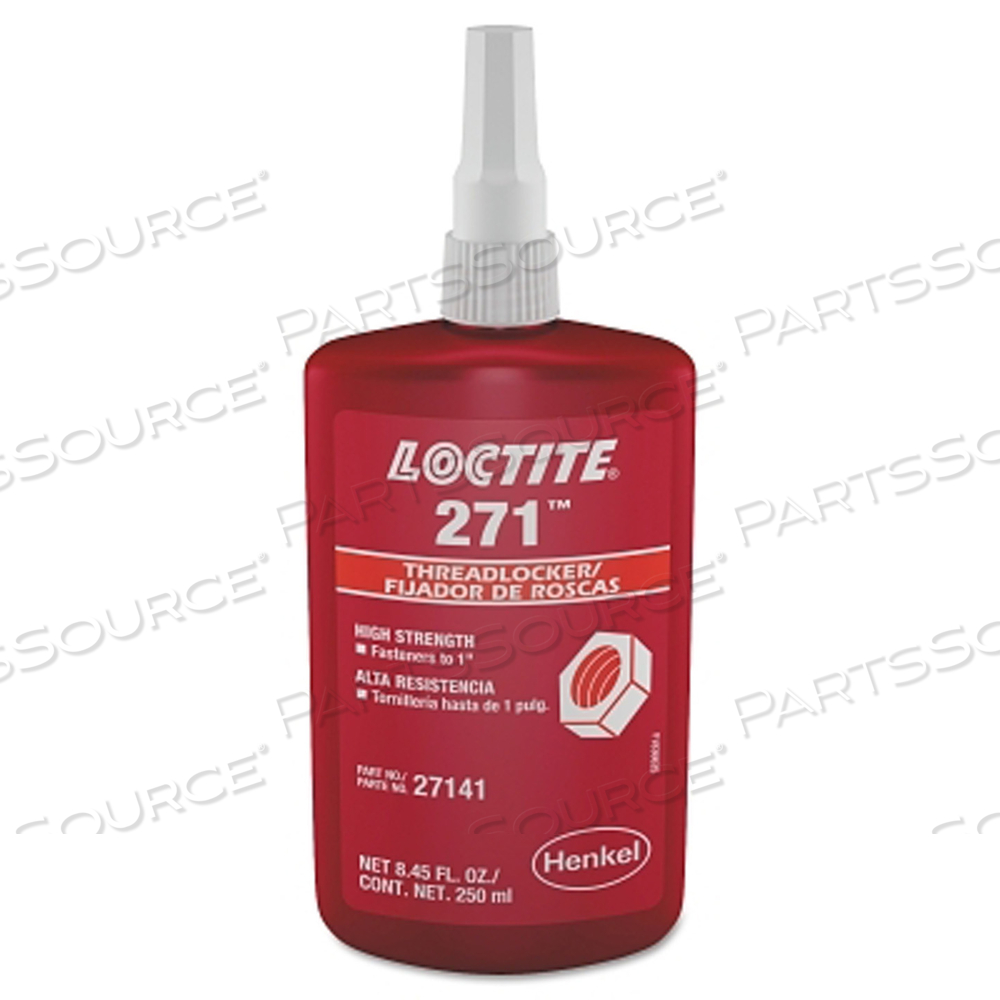 271 THREADLOCKER, HIGH STRENGTH, 250 ML, UP TO 1 IN THREAD, RED by Loctite Brand 271 THREADLOCKER, HIGH STRENGTH, 250 ML, UP TO 1 IN THREAD, RED by Loctite Brand