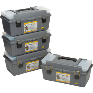 652-009 TOOLBOX WITH TRAY AND (2) COMPARTMENT BOXES 20-1/4"L X 10-7/8"W X 9-1/8"H GRAY by Plano Molding 652-009 TOOLBOX WITH TRAY AND (2) COMPARTMENT BOXES 20-1/4"L X 10-7/8"W X 9-1/8"H GRAY by Plano Molding