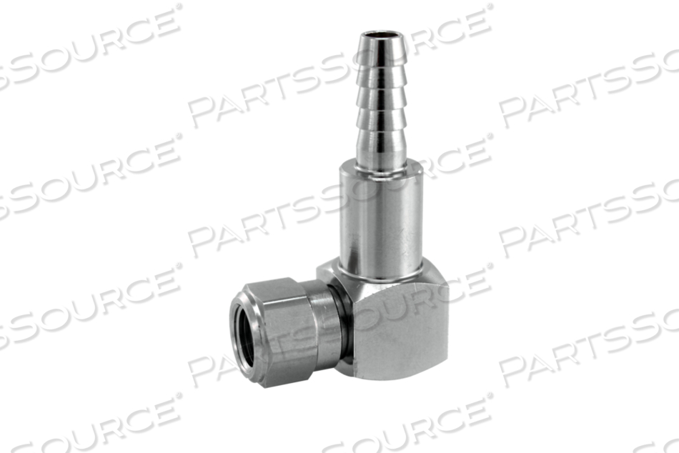 HOSE TO PIPE SWIVEL ELBOW, 1/8 IN X 1/4 IN CONNECTION, BARB X FNPT CONNECTION, 90 DEG by Bay Corporation