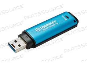 IRONKEY VAULT PRIVACY 50 SERIES, USB FLASH DRIVE, ENCRYPTED, 256 MB, USB 3.2 GEN 1, TAA COMPLIANT by Kingston Technology