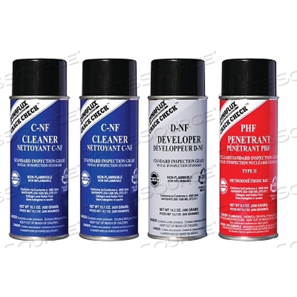 VISIBLE RED-DYE PENETRANT TEST KIT, STANDARD GRADE by Dynaflux VISIBLE RED-DYE PENETRANT TEST KIT, STANDARD GRADE by Dynaflux