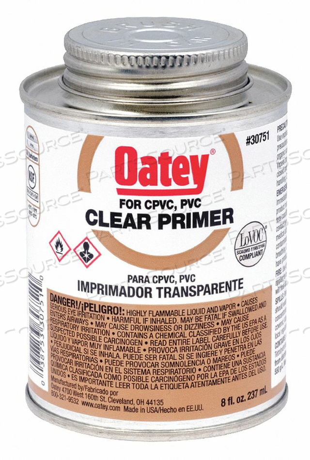 PVC PRIMER CLEAR 8 OZ. by Oatey
