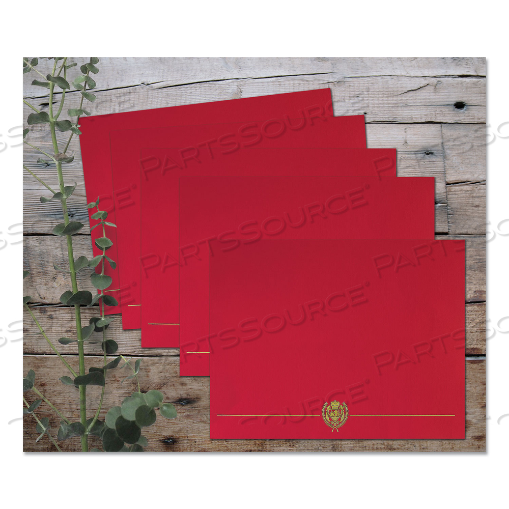 CLASSIC CREST CERTIFICATE COVERS, 9.38 X 12, RED by Great Papers