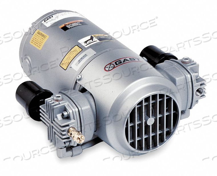 PISTON AIR COMPRESSOR 0.333 HP 1 PHASE by Gast Manufacturing, Inc. PISTON AIR COMPRESSOR 0.333 HP 1 PHASE by Gast Manufacturing, Inc.