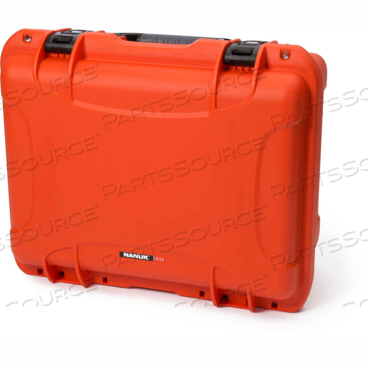NANUK 933 SERIES AIRTIGHT WATERTIGHT CASE - 19-7/8"L X 16-1/8"W X 10-1/8"H - ORANGE by Plasticase Inc.