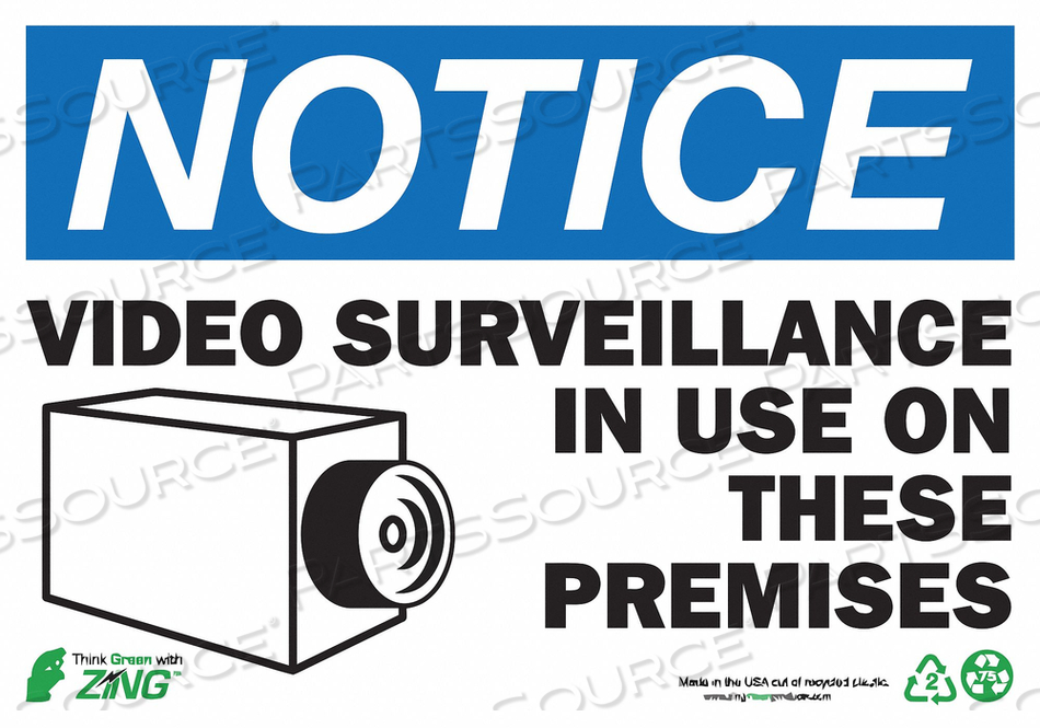 SECURITY LABELS 5 IN H X 7 IN W PK2 by ZING Green Safety Products