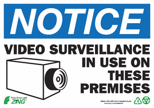SECURITY LABELS 5 IN H X 7 IN W PK2 by ZING Green Safety Products