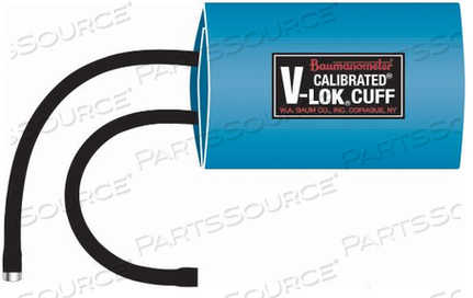 REUSABLE BLOOD PRESSURE CUFF, POLYESTER, MEDIUM BLUE, ADULT PATIENT, 33 TO 47 CM CUFF, 2-TUBE, ARM TARGET, LARGE, LATEX-FREE, MEETS CE by W.A. Baum Co., Inc. REUSABLE BLOOD PRESSURE CUFF, POLYESTER, MEDIUM BLUE, ADULT PATIENT, 33 TO 47 CM CUFF, 2-TUBE, ARM TARGET, LARGE, LATEX-FREE, MEETS CE by W.A. Baum Co., Inc.