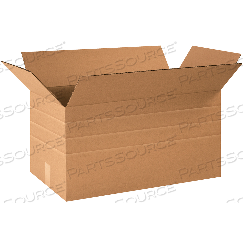 MULTI-DEPTH CORRUGATED BOXES, 24" X 12" X 12", KRAFT, 25/BUNDLE by BOX Partners (Box Acquisitions, LLC)