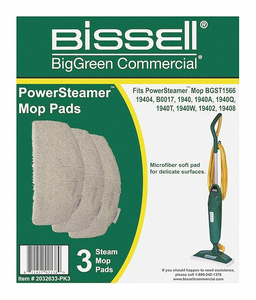 STEAM MOP SOFT PADS MICROFIBER PK3 by Bissell Commercial STEAM MOP SOFT PADS MICROFIBER PK3 by Bissell Commercial