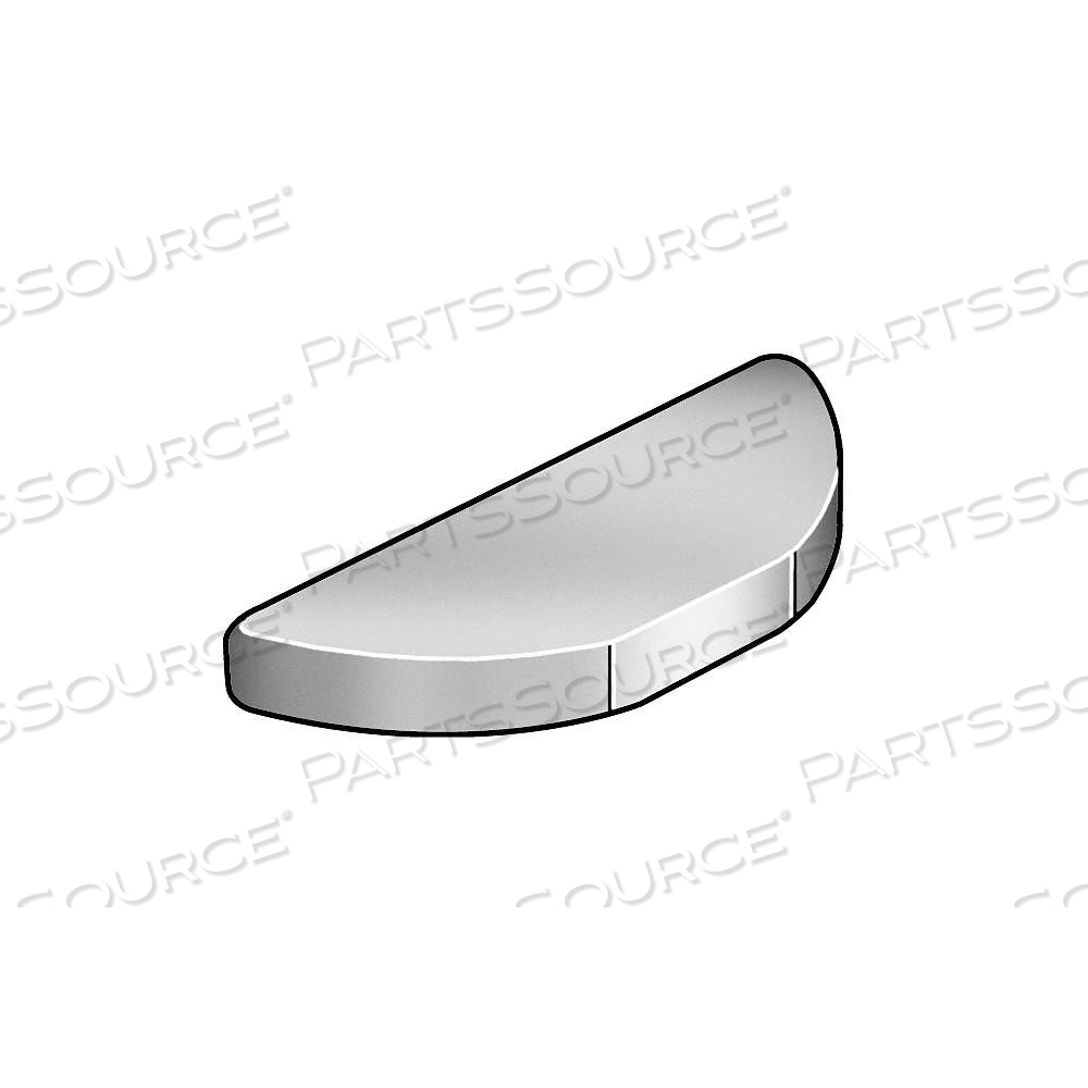 WOODRUFF KEY,1 1/8 IN L,0.3125 IN W, INCH, WOODRUFF, FULL RADIUS WOODRUFF KEY, STEEL by Approved Vendor