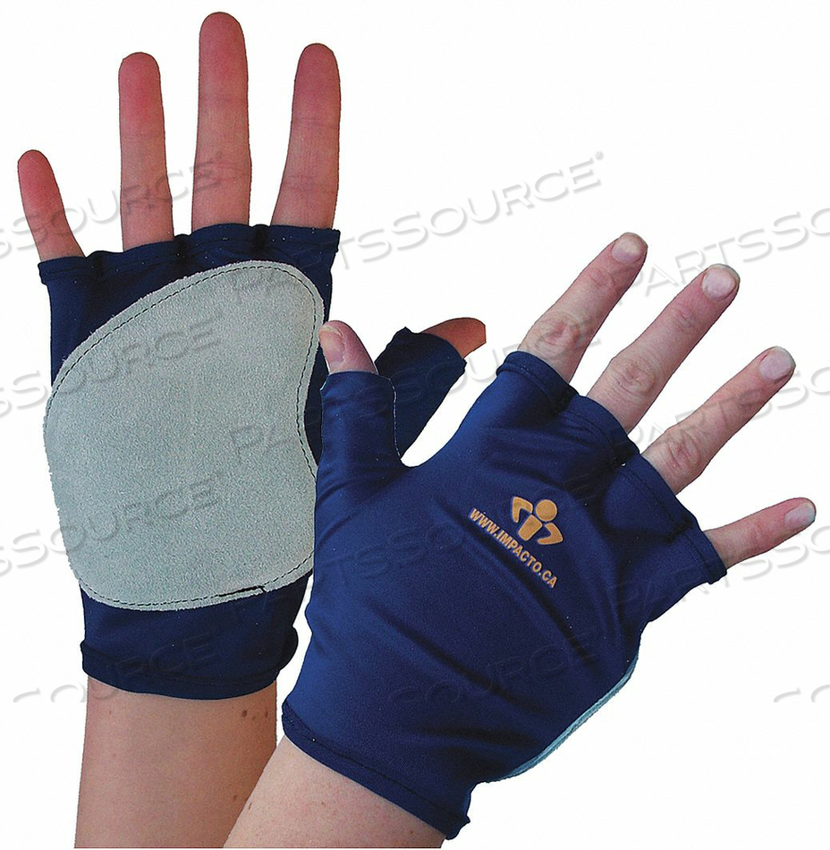 IMPACT GLOVES L BL/GR FINGERLESS PR by Impacto