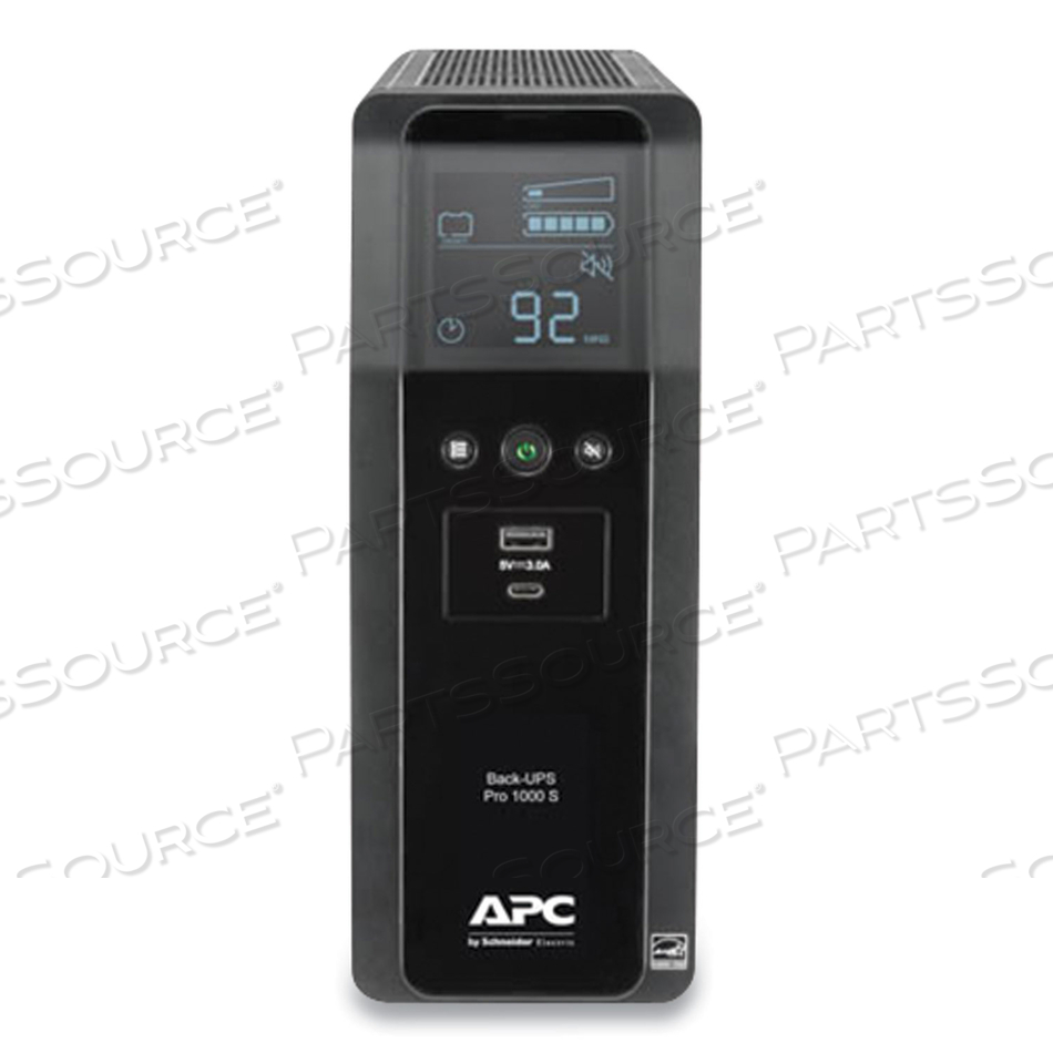 BR1000MS BACK-UPS PRO BR SERIES SINEWAVE BATTERY BACKUP SYSTEM, 10 OUTLETS, 1,000 VA, 1,080 J by APC / American Power Conversion
