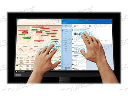 THINKVISION T24T-20, LED MONITOR, 24" (23.8" VIEWABLE), TOUCHSCREEN, 1920 X 1080 FULL HD (1080P) @ 60 HZ, IPS, 300 CD/M-, 1000:1, 4 MS, HDMI by Lenovo