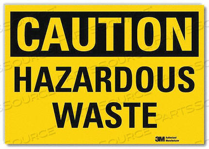 SAFETY SIGN HAZARDOUS WASTE 5IN.H by Lyle Signs Inc.