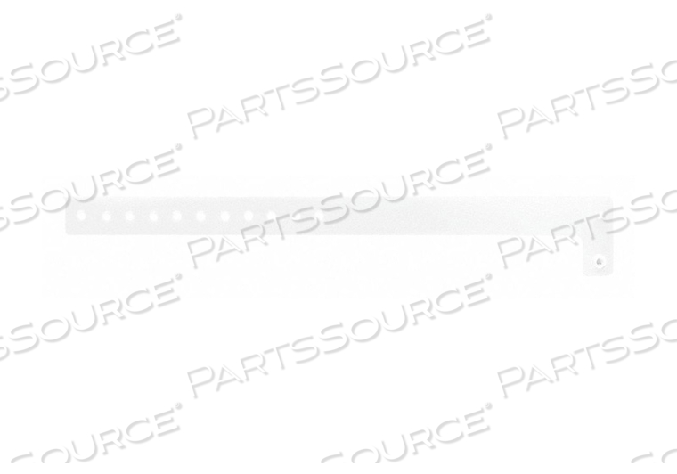 ID WRISTBAND VINYL L-SHAPED WHITE PK500 by Identiplus
