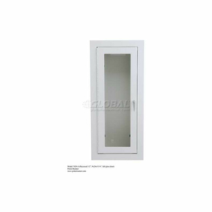 EXTINGUISHER CABINET, FULL TEMPERED SAFETY GLASS, STL, RECESSED, 9"L X 24"H X 5-3/4"D by Alta