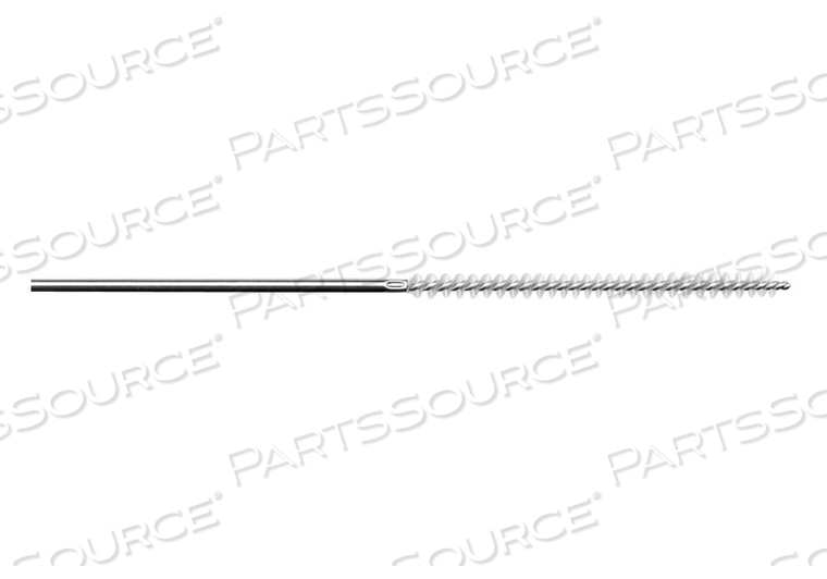 0.11" 31" L RIGID STAINLESS STEEL ANTIMICROBIAL NYLON BRISTLE LOOP END CHANNEL CLEANING BRUSH by Key Surgical