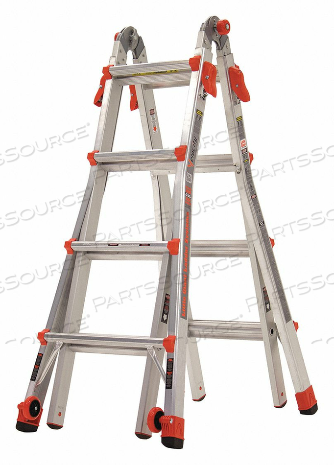 ALUMINUM VELOCITY MULTI-USE EXTENSION LADDER, 17' TYPE 1A by Little Giant
