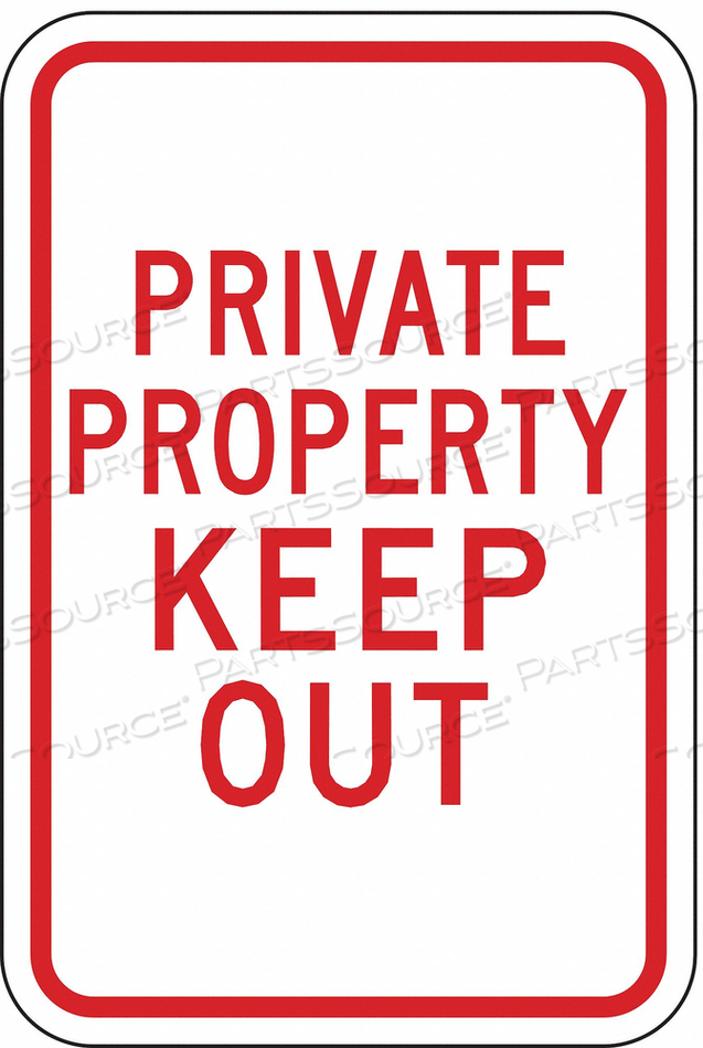 TRAFFIC SIGN 18 X 12IN R/WHT TEXT by Lyle Signs Inc.