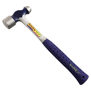 BALL PEIN HAMMER, STRAIGHT BLUE SHOCK REDUCTION GRIP HANDLE, 13.5 IN OVERALL L, 24 OZ STEEL HEAD by Estwing