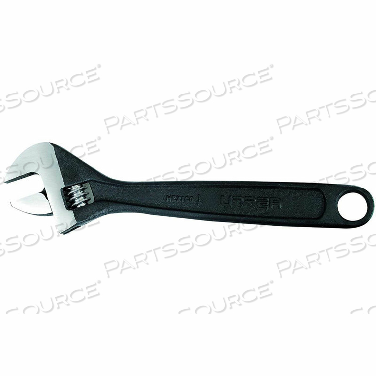 ADJUSTABLE WRENCH, 8" LONG, 1" MAX OPENING, BLACK FINISH by Urrea Professional Tools