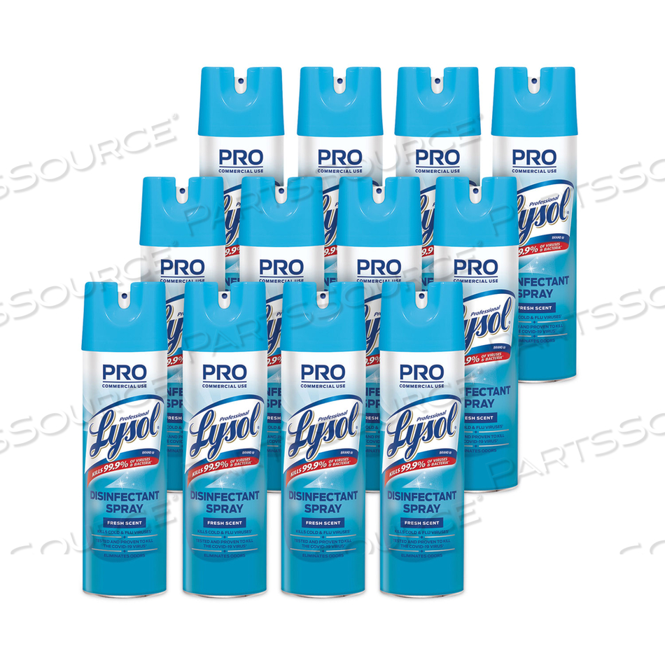 DISINFECTANT SPRAY, FRESH SCENT, 19 OZ AEROSOL SPRAY by Lysol DISINFECTANT SPRAY, FRESH SCENT, 19 OZ AEROSOL SPRAY by Lysol