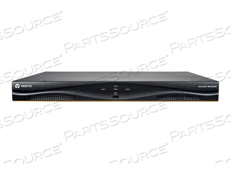 AVOCENT MERGEPOINT UNITY 2016DAC, KVM SWITCH, MANAGED, CAT5, 16 X KVM PORT(S), 1 LOCAL USER, 2 IP USERS, DESKTOP, RACK-MOUNTABLE by Vertiv