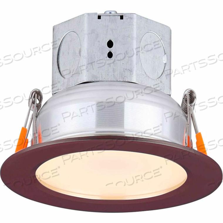 4" ROUND LED VELOCE RECESS DOWN LIGHT, 10W, 120V, 3000K, BRONZE 