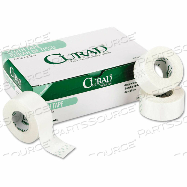 CURAD FIRST AID CLOTH SILK TAPE, 1" X 10 YDS, WHITE, 12/PACK by Medline Industries, Inc.