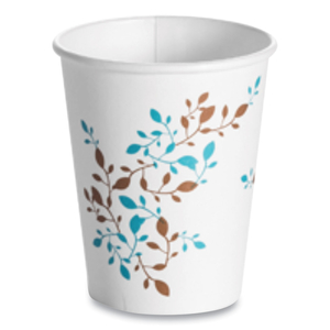 SINGLE WALL HOT CUPS, 8 OZ, VINE DESIGN, 1,000/CARTON by Huhtamaki