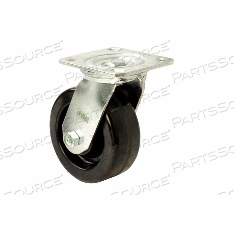 45 SERIES 8" RUBBER ON IRON WHEEL SWIVEL CASTER 