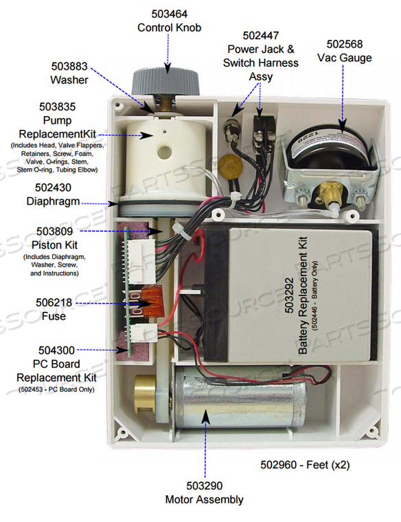 VACUUM GAUGE, PANEL MOUNT, 2IN DIAL SIZE, 30IN-HG PRESSURE RANGE, FOR PM61/PM65 EASYGOVAC ASPIRATOR by Precision Medical, Inc.