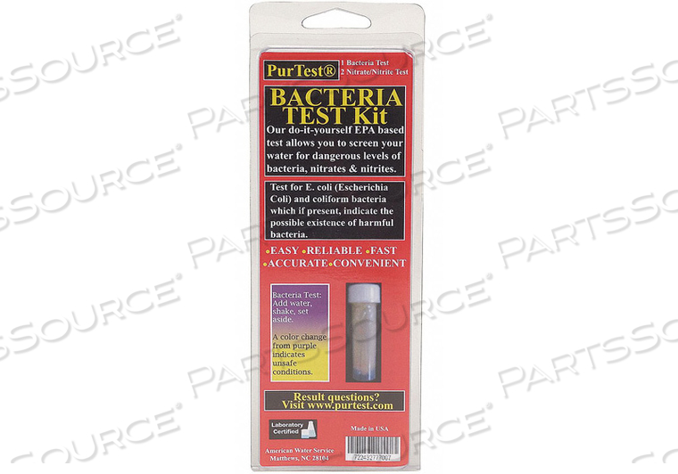 WATER TEST KIT COLIFORM BACTERIA by Purtest WATER TEST KIT COLIFORM BACTERIA by Purtest