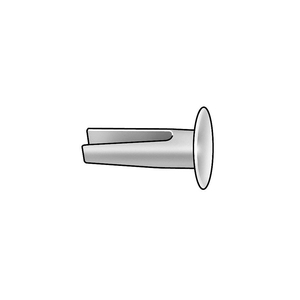 SPLIT RIVET, INCH, SPLIT RIVET, 0.1406 IN SHANK DIA, 5/16 IN OVERALL LG, STEEL, LOW CARBON by Approved Vendor