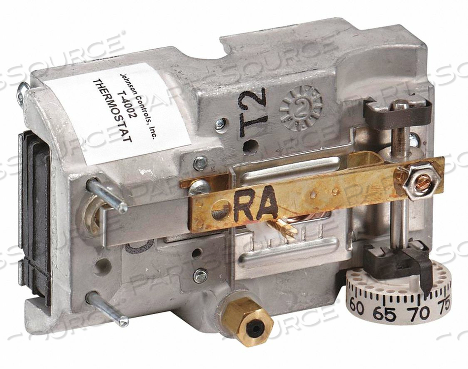 RA PNEUMATIC HORIZONTAL MOUNT THERMOSTAT LESS COVER 55-85F by Johnson Controls