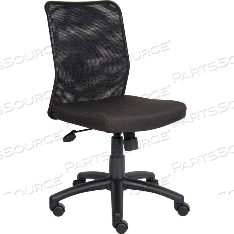 BUDGET TASK CHAIR - FABRIC SEAT WITH MESH BACK - BLACK by Boss