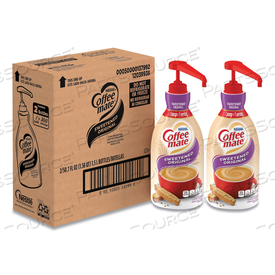LIQUID COFFEE CREAMER, SWEETENED ORIGINAL, 1.5 LITER PUMP BOTTLE by Coffee-Mate