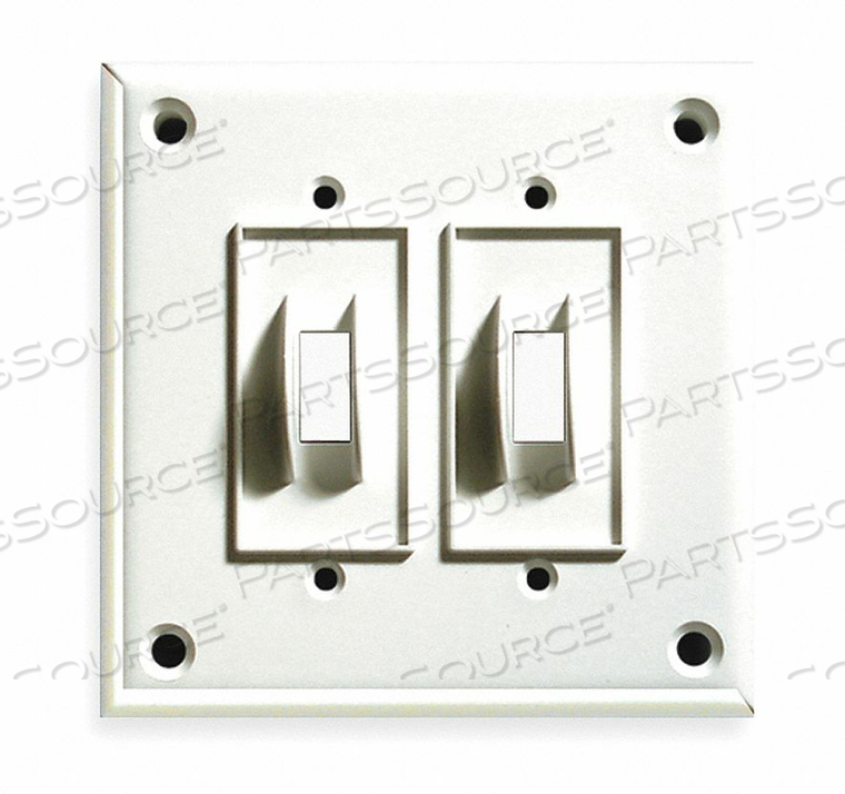 HIGH SECURITY DOUBLE SWITCH COVER PLATE, W/HARDWARE by Cortech