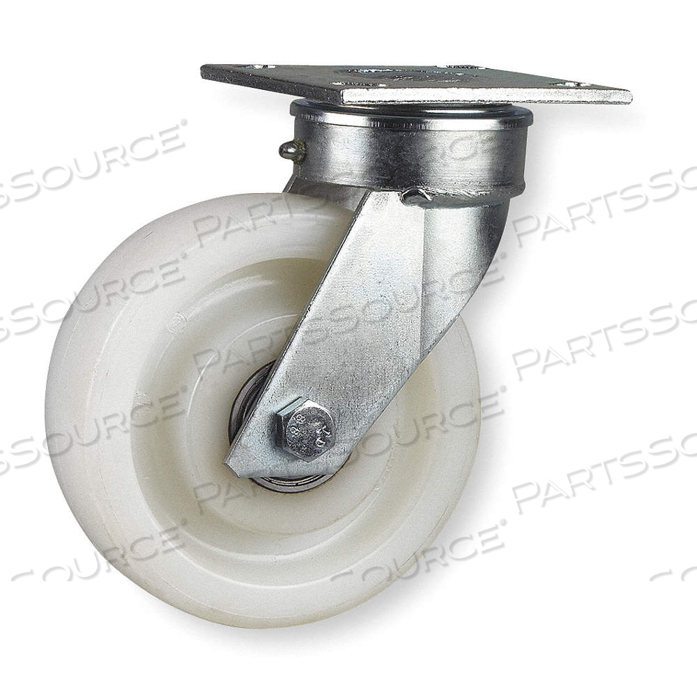 KINGPINLESS PLATE CASTER, 8 IN WHEEL DIA., 2200 LB, 9 1/2 IN MOUNTING HT, NYLON by Approved Vendor