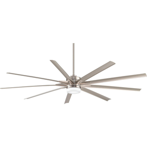 ODYN - 84 INCH - BRUSHED NICKEL WITH BRUSHED NICKEL BLADES AND LED LIGHT KIT - WET RATED - 220V by Fanimation Inc