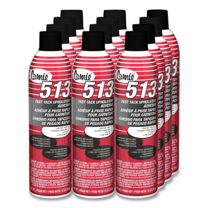 513 FAST TACK UPHOLSTERY ADHESIVE, 12 OZ, DRIES CLEAR, DOZEN by Claire