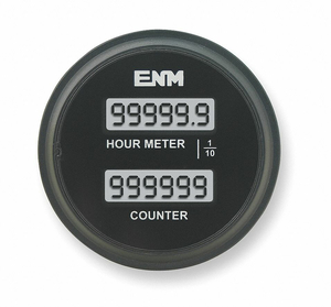 HOUR METER/COUNTER LCD 6DIGIT 8-32 VDC by ENM