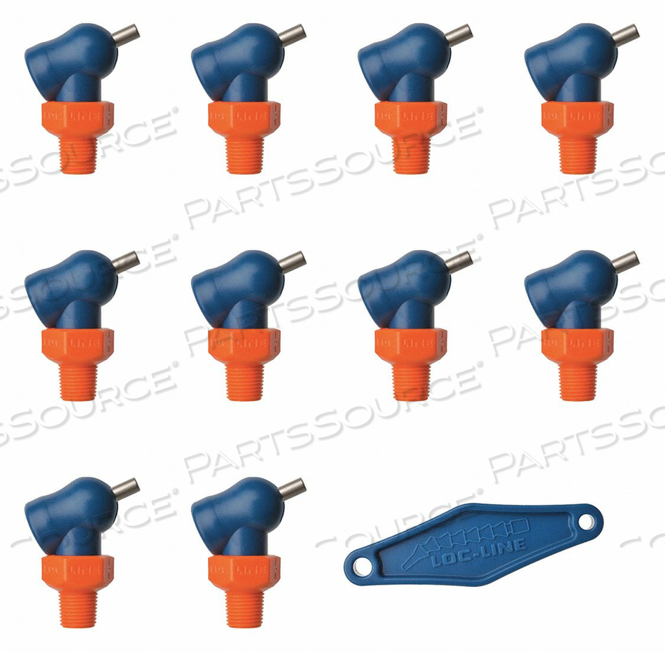 NOZZLE XR STYLE 0.117IN.DIA PK10 by Loc-Line NOZZLE XR STYLE 0.117IN.DIA PK10 by Loc-Line