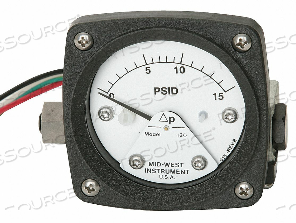 PRESSURE GAUGE 0 TO 10 PSI by Mid-West Instrument