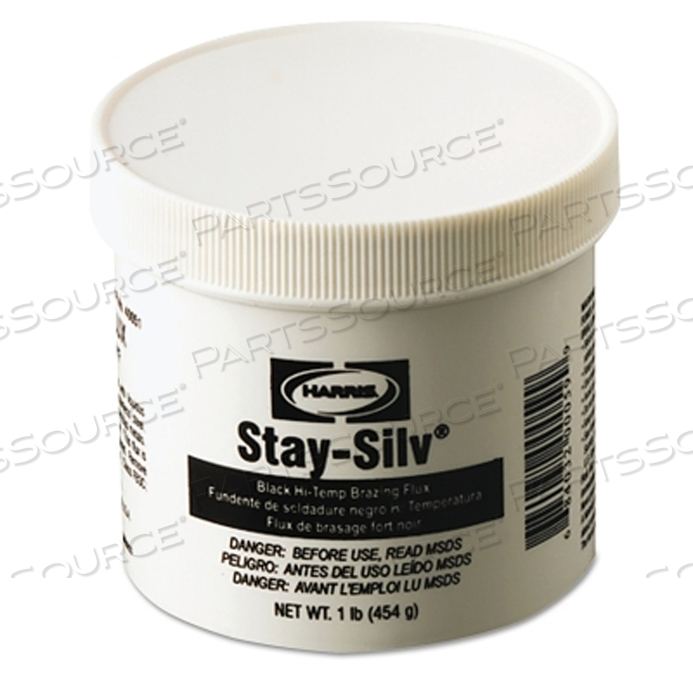 STAY-SILV BRAZING FLUX, 1 LB JAR, BLACK by Harris