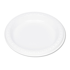 PLASTIC DINNERWARE, PLATES, 6" DIA, WHITE, 125/PACK by Tablemate PLASTIC DINNERWARE, PLATES, 6" DIA, WHITE, 125/PACK by Tablemate