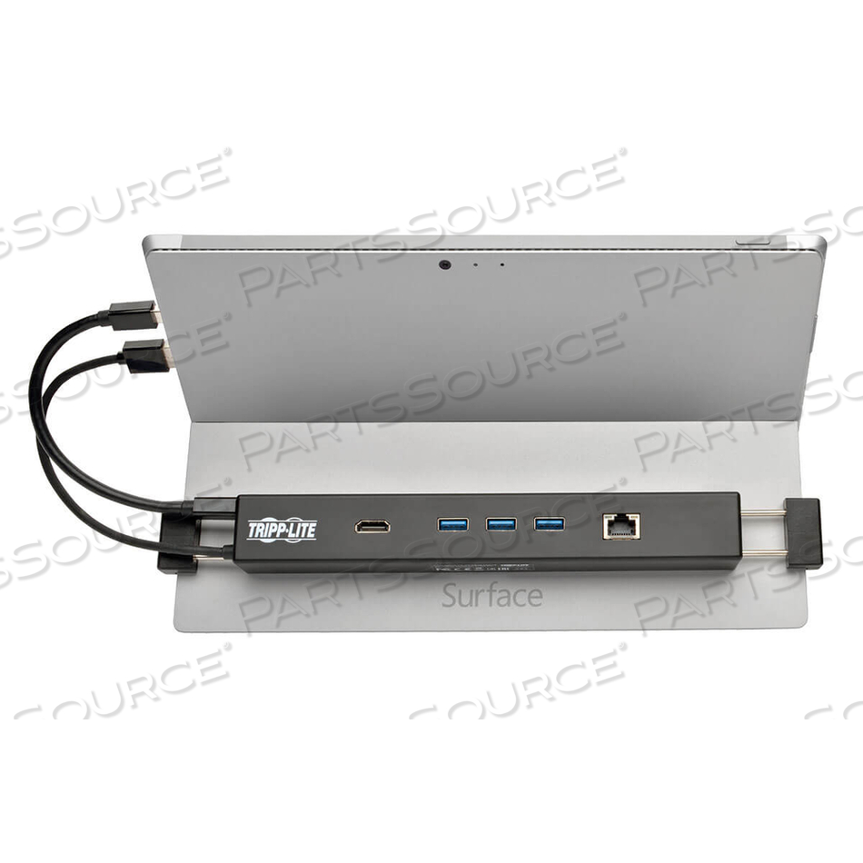 MICROSOFT SURFACE DOCKING STATION W/ USB HUB, HDMI 4K & GBE PORT by Tripp Lite MICROSOFT SURFACE DOCKING STATION W/ USB HUB, HDMI 4K & GBE PORT by Tripp Lite