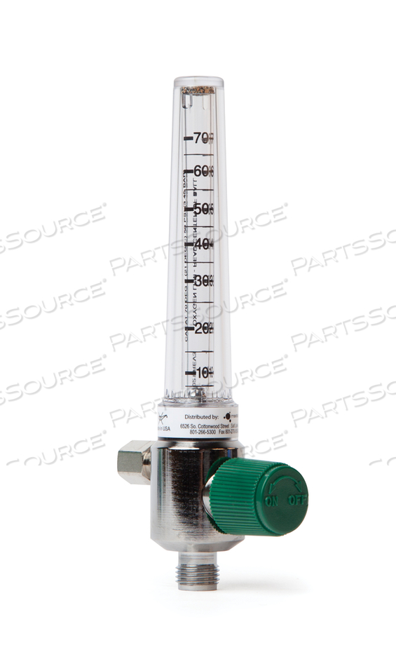 FLOWMETER, 0 TO 70 LPM, DISS, POLYCARBONATE, ISO1502 by Maxtec