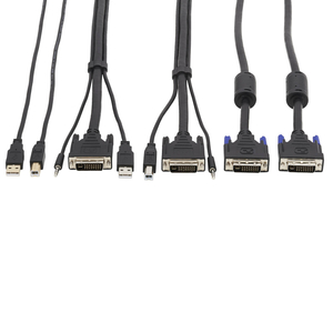 DVI KVM CABLE KIT DVI USB 3.5MM AUDIO 3XM/M USB M/M DVI M/M 10FT by Tripp Lite DVI KVM CABLE KIT DVI USB 3.5MM AUDIO 3XM/M USB M/M DVI M/M 10FT by Tripp Lite